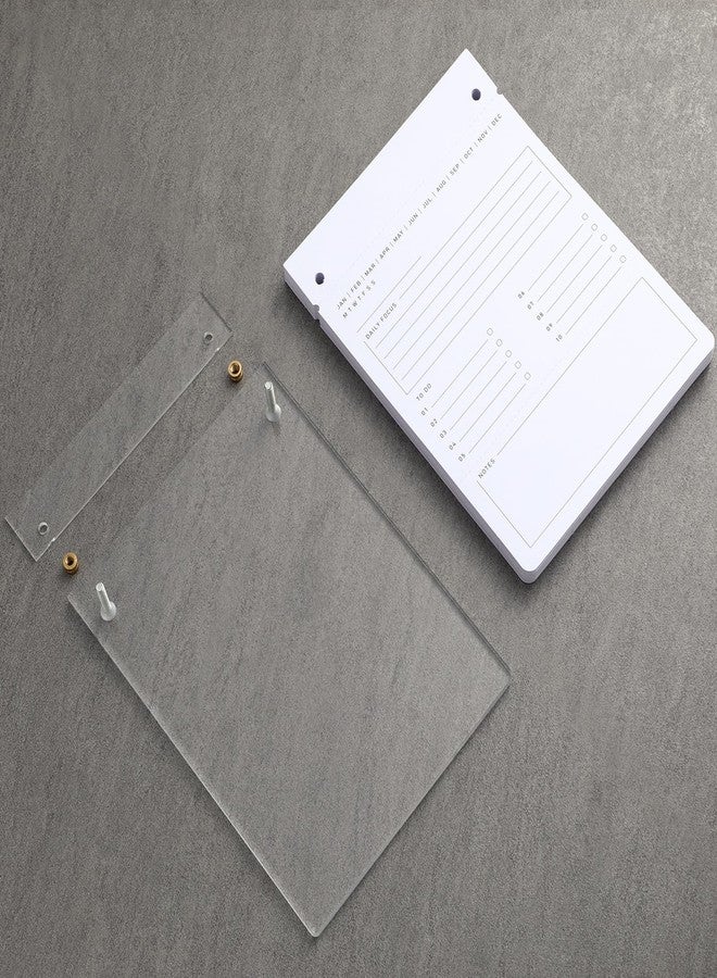 Affrolling Acrylic Drafters Tablet Planner with 100 Sheets Daily Binder Pad - 6.3 W x 8.46 H for Office Home Desk Accessory - Image 3